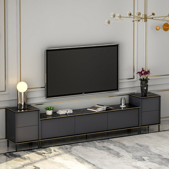 Hanah Home Mueble de TV Antracita Hanah Home Mueble de TV Antracita